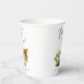 おしゃれなワインチームへの私たちへの乾杯 水彩画ワインをテーマにした 紙コップ (右)