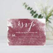 おしゃれなワインボトルと水彩画の結婚式出欠確認カード 出欠カード (スタンド正面)