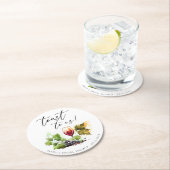 おしゃれなワイン テーマのテーブルウェア ラウンドペーパーコースター (インサイチュ)