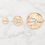 おしゃれなヴィノ　誓いの前に　ワインボトルキャップ　写真　イニシャル コンフェッティ (正面)