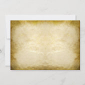 おしゃれなヴィンテージ古い紙リハーサルディナー招待状 招待状 (裏面)