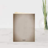 おしゃれなヴィンテージ風イラストのタコット 誕生日カード用カスタマイズ付 カード (裏面)