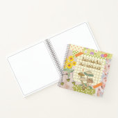 おしゃれなヴィンテージ スクラップブッキング キノコをパーソナライズ ノートブック (内部)