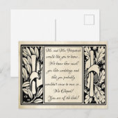 おしゃれなヴィンテージ パーチメント ユニーク 私たちだけで結婚しました 案内ポストカード (正面/裏面)