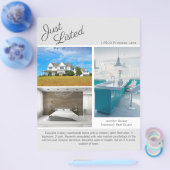 おしゃれな不動産テンプレート（両面グレー） チラシ (シングル)