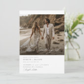 おしゃれな両面写真QRコード結婚式 招待状 (スタンド正面)