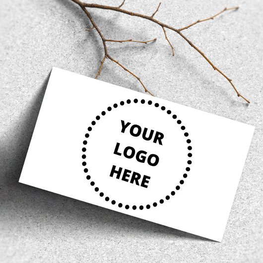 おしゃれな丸ドットフレームでカスタムロゴをスタンプ ラバースタンプ