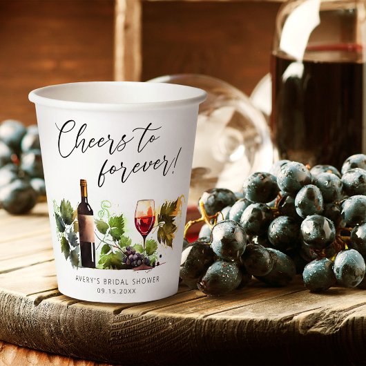 おしゃれな乾杯を永遠に ウォーターカラーワイン テイスティング 紙コップ