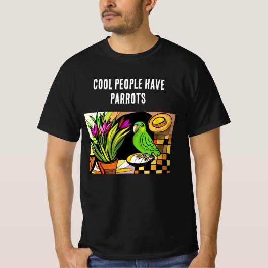 おしゃれな人が飼うオウム Tシャツ (正面)