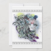 おしゃれな仮面舞踏会のマスク 誕生日招待状 招待状 (裏面)