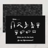 おしゃれな仲間のお願いカード 招待状 (正面/裏面)