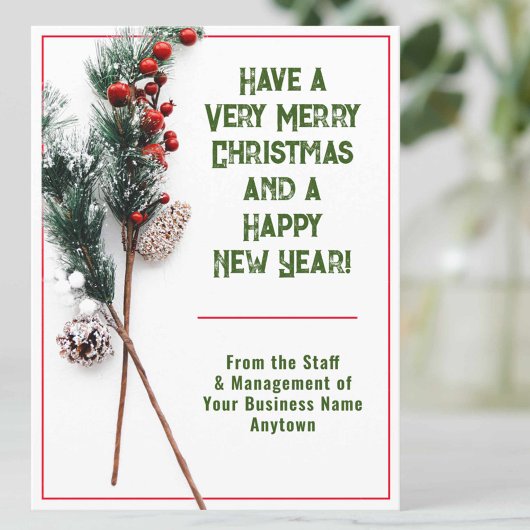 おしゃれな会社のクリスマス シーズンポストカード