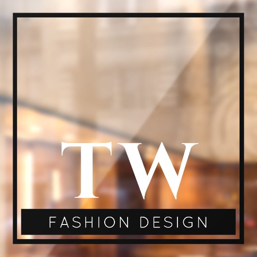 おしゃれな会社看板 透明ブラック ウィンドウサイン (シート2)