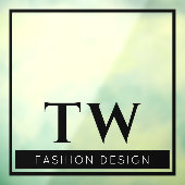 おしゃれな会社看板 透明ブラック ウィンドウサイン (シート3)