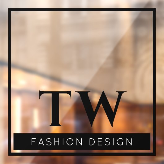 おしゃれな会社看板 透明ブラック ウィンドウサイン (シート2)