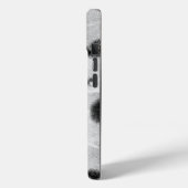 おしゃれな信仰 黒 白 蝶 ゴールドクロス Case-Mate iPhoneケース (裏面 / 左)