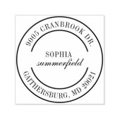 おしゃれな個人用宛名スタンプ セルフインキングスタンプ (デザイン)