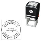 おしゃれな個人用返信住所ゴムスタンプ セルフインキングスタンプ (インサイチュ)