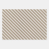 おしゃれな偽のクラフト紙に楽しい白いマルチパターン ラッピングペーパーシート (正面3)