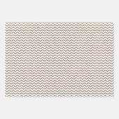 おしゃれな偽のクラフト紙に楽しい白いマルチパターン ラッピングペーパーシート (正面)