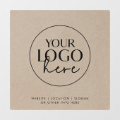 おしゃれな偽のクラフト紙のカスタムロゴ ウィンドウサイン (シート)