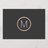 おしゃれな偽のローズゴールドの結婚式の予告 セーブザデート (裏面)