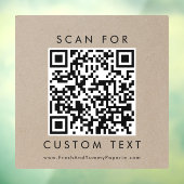 おしゃれな偽クラフトタイポグラフィビジネスカスタムQRコード ウィンドウサイン (シート3)