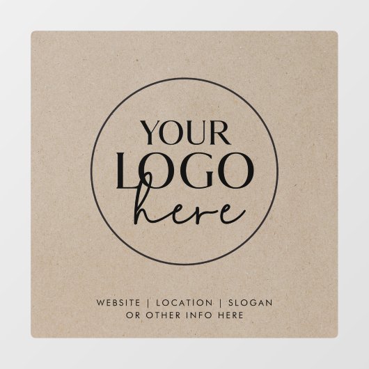 おしゃれな偽クラフトビジネスカスタムロゴ ウィンドウサイン (シート)