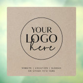 おしゃれな偽クラフトビジネスカスタムロゴ ウィンドウサイン (シート3)