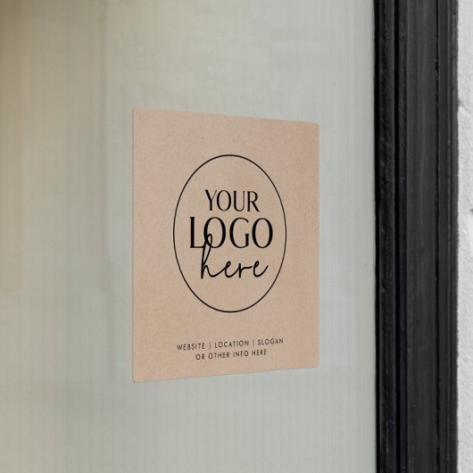 おしゃれな偽クラフトビジネスカスタムロゴ ウィンドウサイン