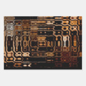 おしゃれな偽モザイク グレー テラコッタ デザイン ラッピングペーパーシート (正面)