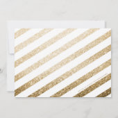 おしゃれな偽金グリッター結婚前パーティー招待状 招待状 (裏面)