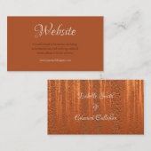 おしゃれな偽銅のメタリック箔婚礼ウェブサイト エンクロージャーカード (正面/裏面)