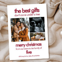 おしゃれな兄弟姉妹へのクリスマス妊娠報告ギフト