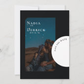 おしゃれな円形の結婚式 セーブザデート (正面)