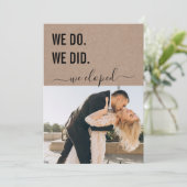 おしゃれな写真で挙式の報告　クラフトスタイル 招待状 (スタンド正面)