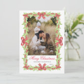 おしゃれな写真のクリスマスカード 招待状 (スタンド正面)