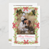 おしゃれな写真のクリスマスカード 招待状 (正面/裏面)