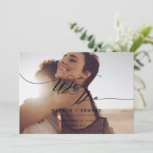 おしゃれな写真のセーブ・ザ・デートをラストとスクリプトで (スタンド正面)