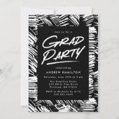 おしゃれな写真の卒業パーティー招待状 招待状 (裏面)