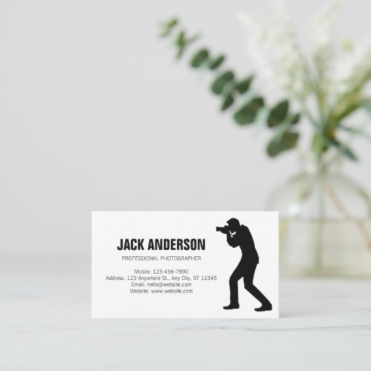 おしゃれな写真の名刺 名刺 (スタンド正面)