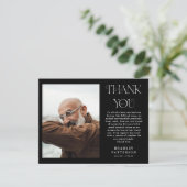 おしゃれな写真の哀悼メッセージ サンキューカード (スタンド正面)