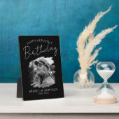 おしゃれな写真の誕生日記念碑 フォトプラーク (側面)