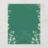 おしゃれな写真を使ったグリーンと植物のSave the Date チラシ (裏面)