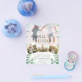 おしゃれな写真を使ったグリーンと植物のSave the Date チラシ (シングル)