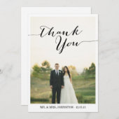 おしゃれな写真ウェディング感謝カード サンキューカード (正面/裏面)