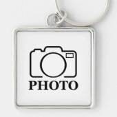 おしゃれな写真ウェディング モダン かわいい エレガント キーホルダー (正面)
