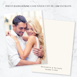 おしゃれな写真クリーム背景 ヴェラムオーバーレイ用 招待状