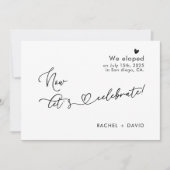 おしゃれな写真付きで挙式後にパーティーを開こう！ 招待状 (正面)