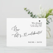 おしゃれな写真付きで挙式後にパーティーを開こう！ 招待状 (スタンド正面)